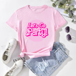 Trendigets rosa låt oss party Bachelorette Party T Shirt<br><div class="desc">Trendig retroRosa Låt oss Go Bachelorette Party T-Shirt - finns i många stilar,  storlekar och färg.</div>