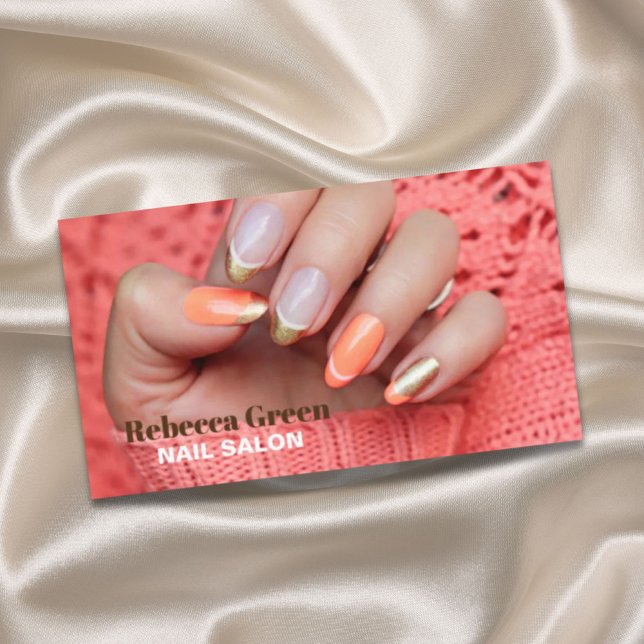 Trendigets skönhetsmannityr nagelsalong visitkort (Trendy beauty manicurist nail artist nail salon business card)