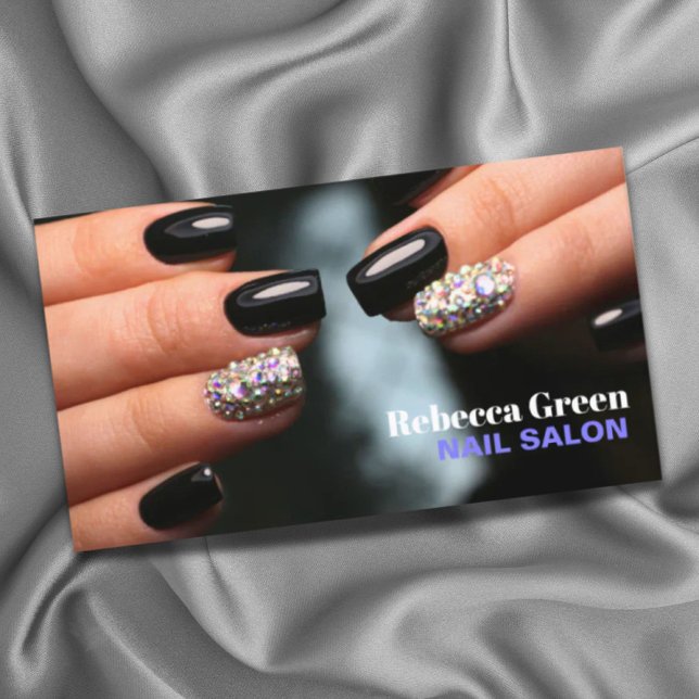 Trendigets skönhetsmannityr nagelsalong visitkort (Trendy beauty manicurist nail artist nail salon business card)