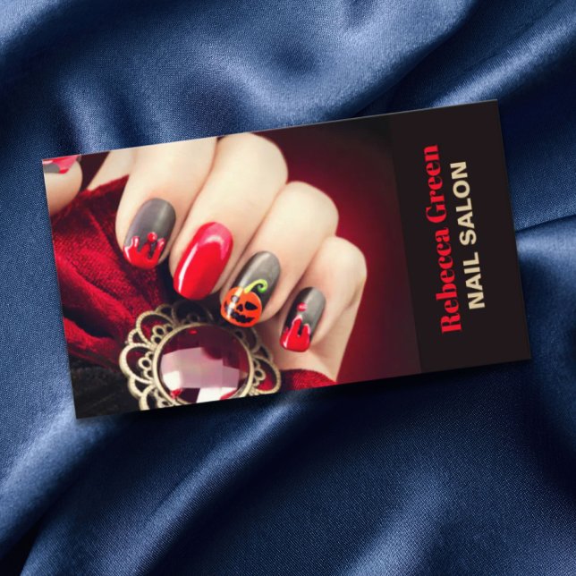 Trendigets skönhetsmannityr nagelsalong visitkort (Trendy beauty manicurist nail artist nail salon business card)