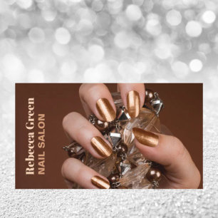 Trendigets skönhetsmannityr nagelsalong visitkort