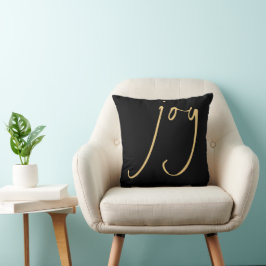 Trendigets skript Joy jul Guld Black Kudde