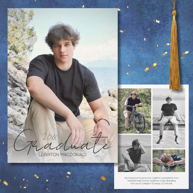 Trendigets skriptöverlägg fem foto Studenten Meddelande (Skapare uppladdad)