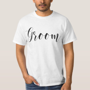 Trendigets skripttypgrafi - groom t-shirt