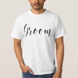 Trendigets skripttypgrafi - groom tee<br><div class="desc">Utformning av trendig och chic brudens sida.</div>