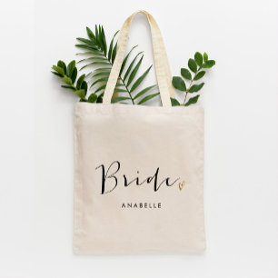 Trendigets skripttypografi "Bride" Tygkasse