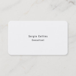 Trendigets Snyggt enkel vit minimalistisk slapp Visitkort