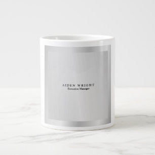 Trendigets Snyggt Modern minimalistisk Silver Gråt Jumbo Mugg