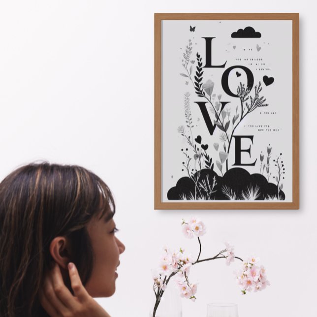 Trendigets Snyggt Modern monokrom citattecken kärl Poster (Skapare uppladdad)