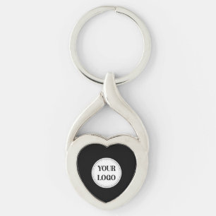 Trendigets snyggt och elegant twisted heart silverfärgad nyckelring