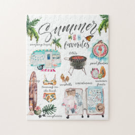 Trendigets sommarfavoriter| Illustration av vatten Pussel