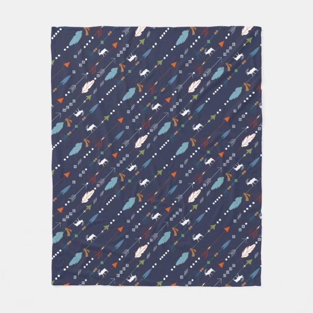 Trendigets stammos och Personligen Fjädrad pil Fleecefilt (Framsidan)