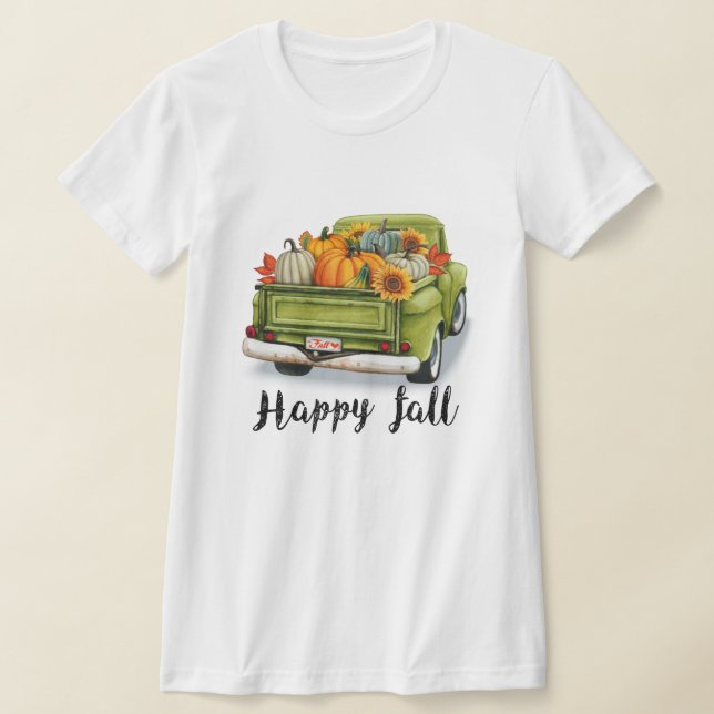 Trendigets Thanksgiving - vacker höstsamling T Shirt (Laydown)