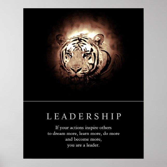 Trendigets tiger för motivation Poster (Framsidan)