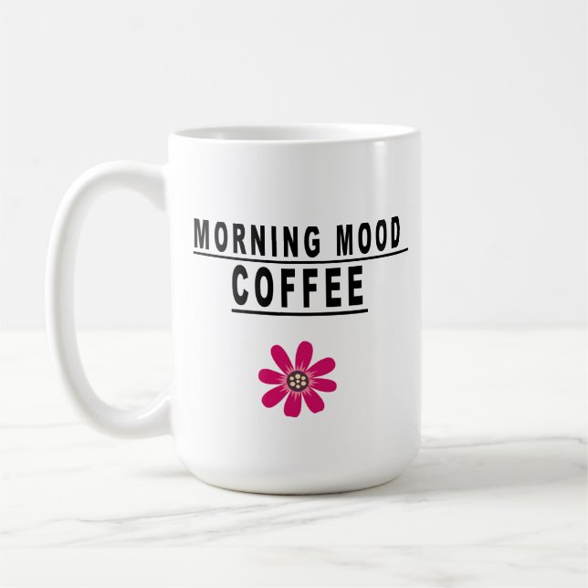 trendigets typografi på morgonen, kaffe. kaffemugg (Vänster)
