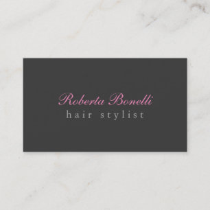 Trendigets unika Grått Rosa Hair Stylist Modern Visitkort