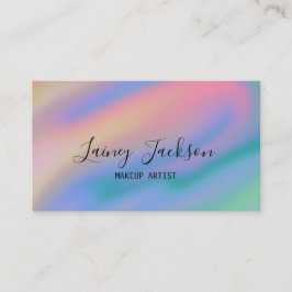 Trendigets unika Rosa, blå abstrakt vinkar Visitkort