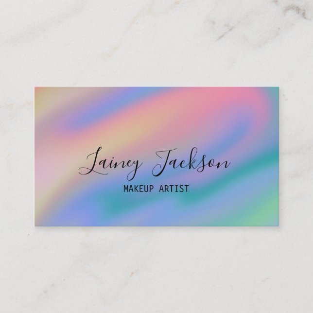 Trendigets unika Rosa, blå abstrakt vinkar Visitkort (Framsida)