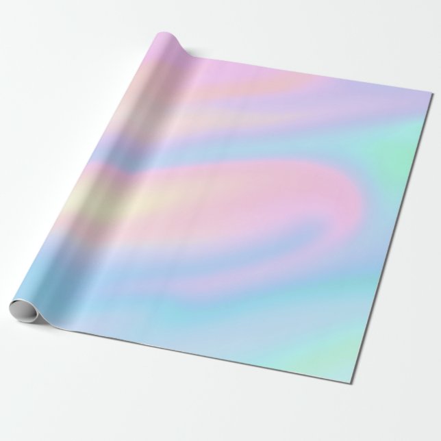 Trendigets unika Rosa för pastellblått abstrakt vi Presentpapper (Utrullad)