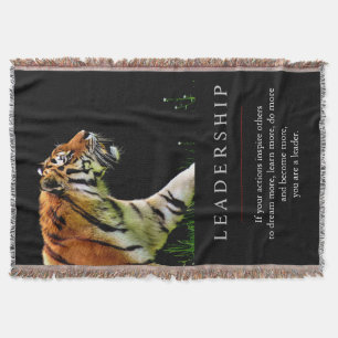 Trendigets unika tiger för motivation filt