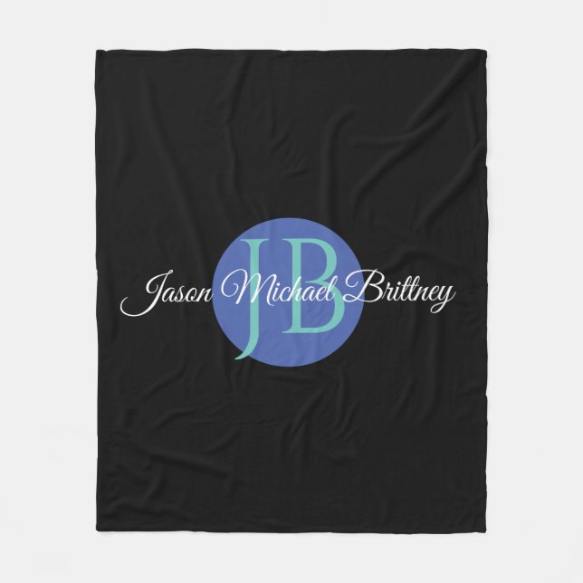 Trendigets utformning Anpassa Barn och Monogram Fleecefilt (Framsidan)