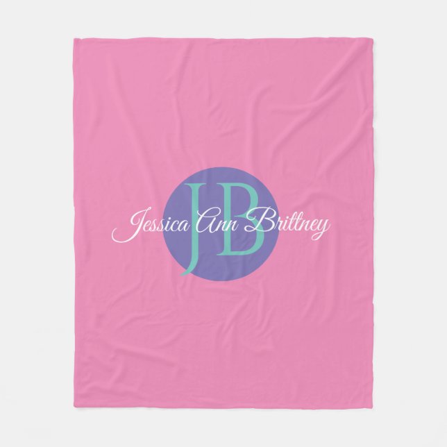 Trendigets utformning Anpassa Barn och Monogram Fleecefilt (Framsidan)