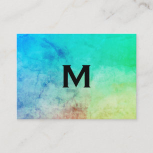 Trendigets vattenfärg med Monogram Visitkort