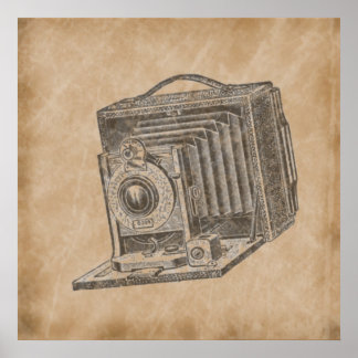Trendigets Vintage Kamera Poster