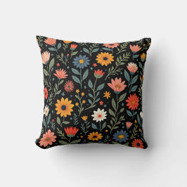 Trendigets Vintage - vacker Blommigt Kudde