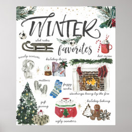 Trendigets vinter-favoriter | Illustrationer av va Poster