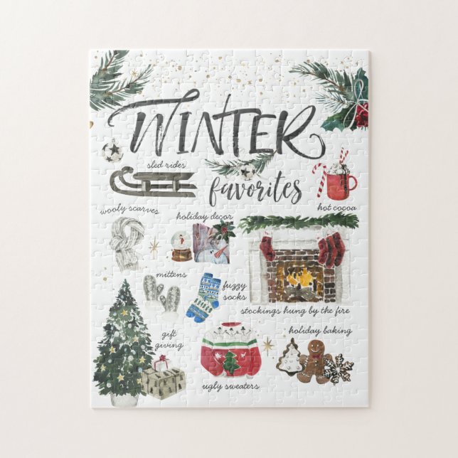Trendigets vinter-favoriter | Illustrationer av va Pussel (Vertikal)