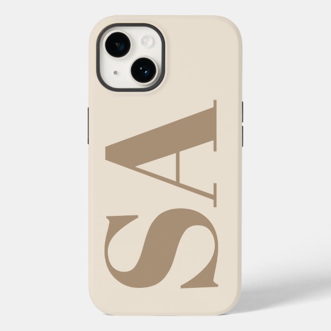trendigt Antik Vitt med Monogram Case-Mate (Baksida)