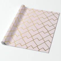 Trendigt Chic Geometriska Gyllene Rosa Plattor