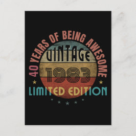 TRENDIGT FANTASTISKT FÖDELSEÅR FÖDELSEDAGS PRESENT VYKORT