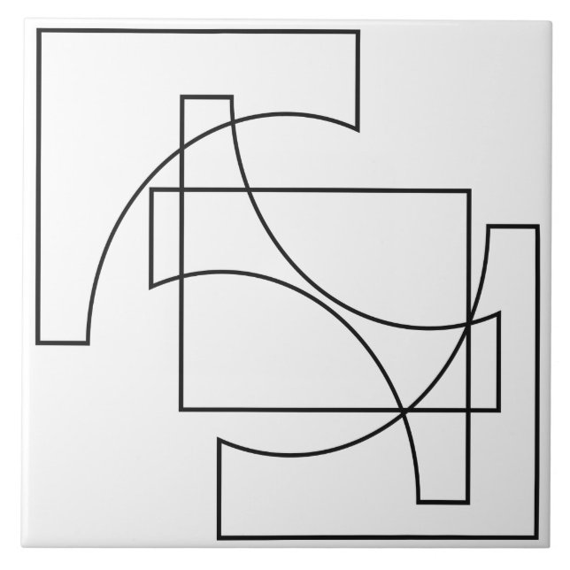 Trendigt geometriskt mönster kakelplatta (Framsidan)