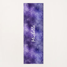 Trendigt Glam Glitter Monogram Namn Lila