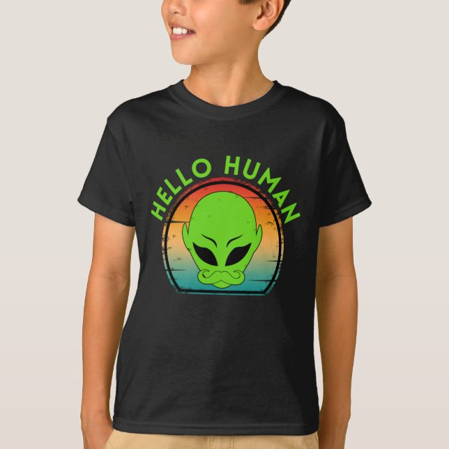 trendigt hej människa  t shirt (Framsida)