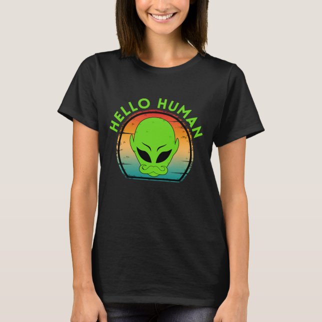 trendigt hej människa  t shirt (Framsida)