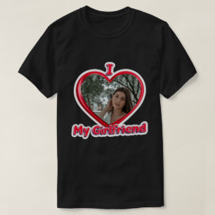 Trendigt Jag älskar min flickvän Röda hjärtat Anpa T Shirt