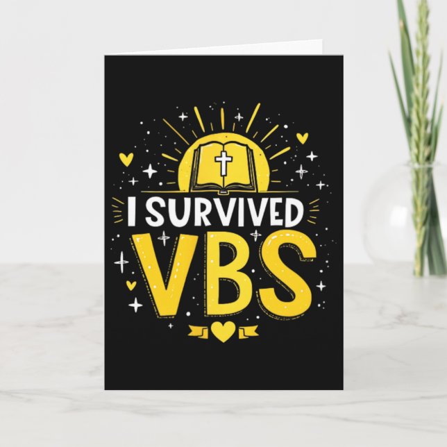 Trendigt jag överlevde Vbs sommarbibelskola  Kort (Framsida)