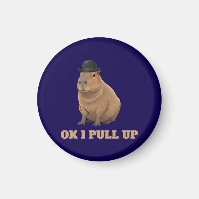 Trendigt och roligt Capybara-memedesign Magnet (Framsidan)