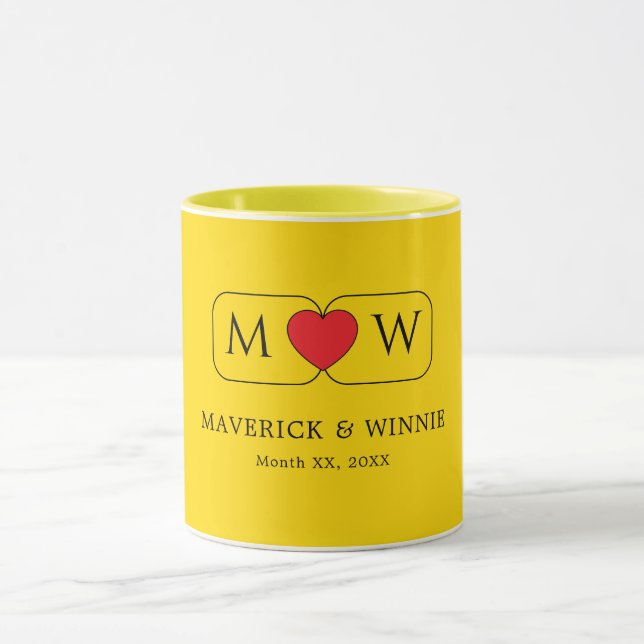 Trendigt par Kaffeemuggar Bröllopspresent Mugg (Center)