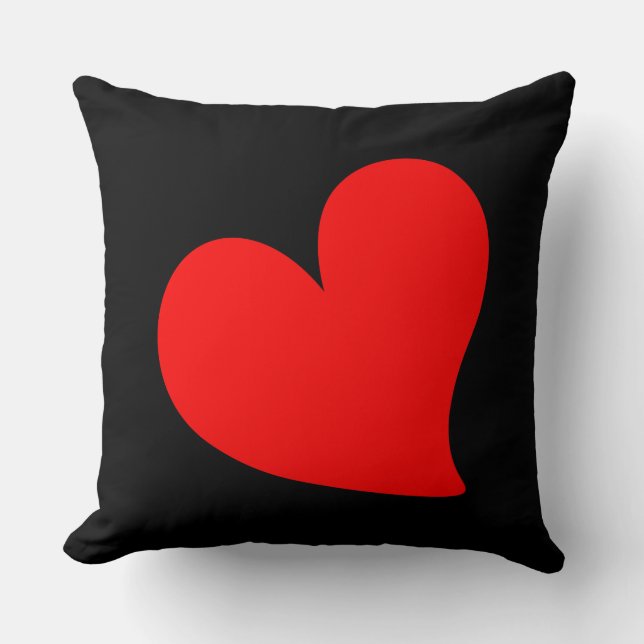TRENDIGT RÖTT HJÄRTA VALENTINSDAG KUDDE (Framsida)