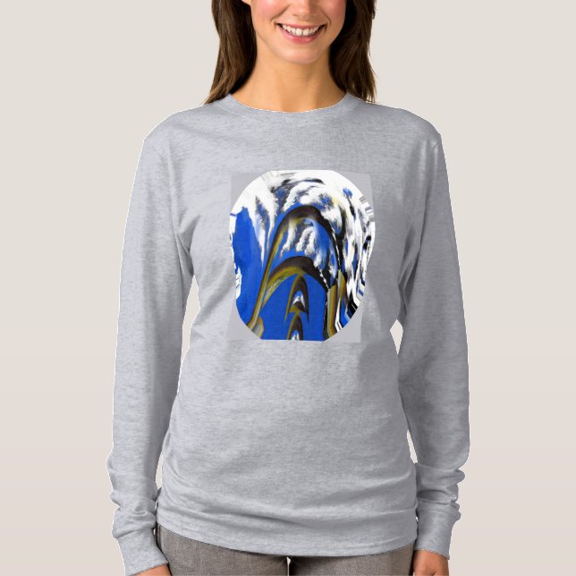 Trendigt vinter snö och himmel t shirt (Framsida)