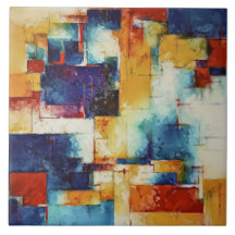Trending Abstrakt Painting Art M1 Ceramic Tile