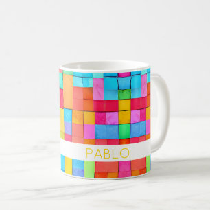 Trending av färggrann Abstrakt Artist NAMN Hip Mod Kaffemugg
