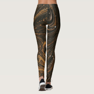 Trending Black Guld Leggings