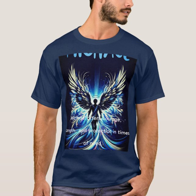 Trending Blue Angel Michel Basic T-Shirt by Zazzle (Framsida)
