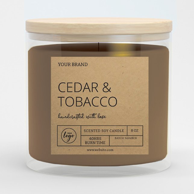 Trending Downloadable Kraft Candle Labels Inbjudningar (Skapare uppladdad)