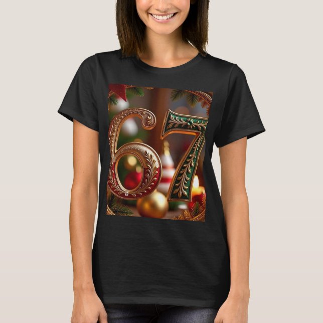 Trending Elegant Six Seven Christmas Meme T Shirt (Framsida)